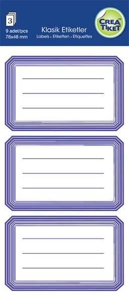 Crea Etiket Klasik Etiketler - Mavi