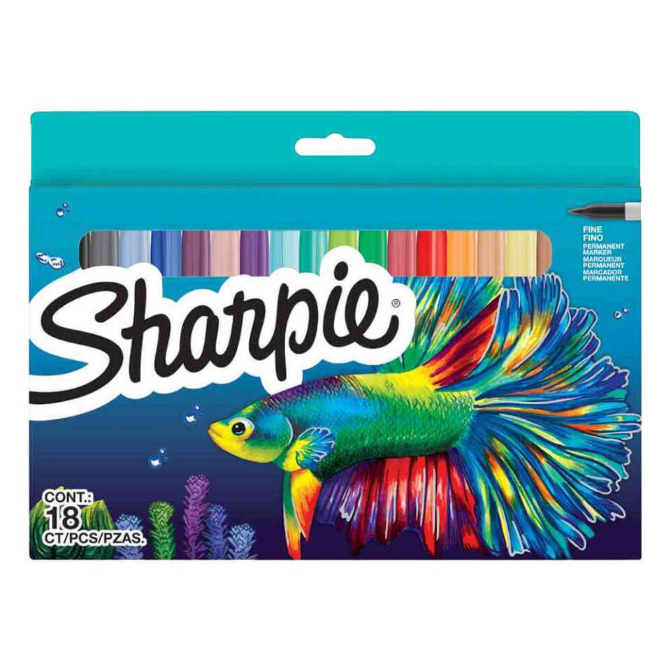 Sharpie Permanent Fine 18 Li Balık