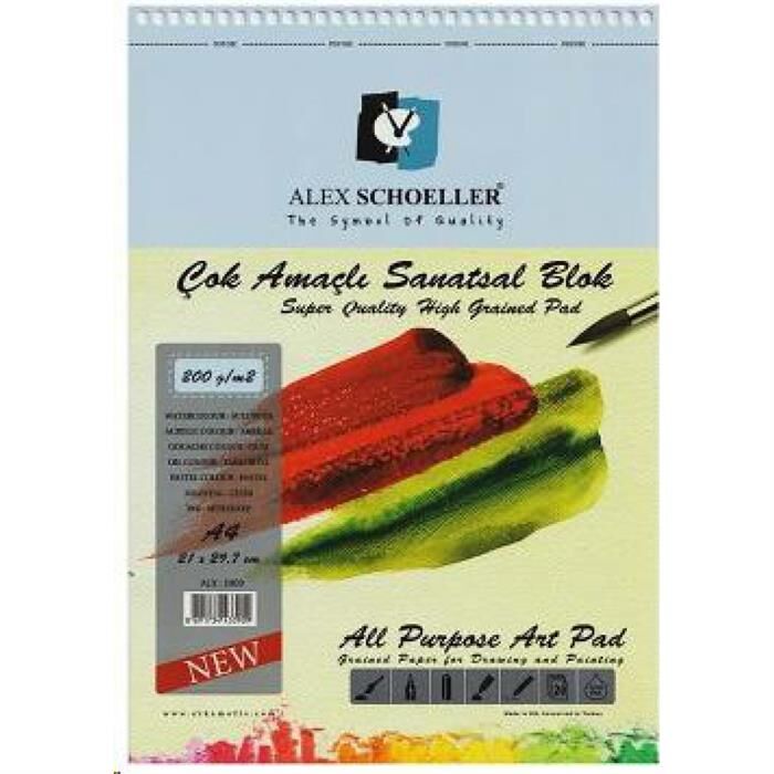 Alex Çok Amaçlı Resim Defteri A4 200 Gr 20 Li Alx-3909