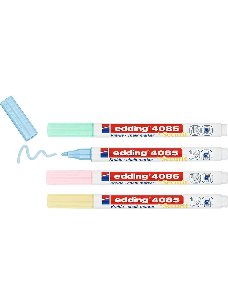 Edding 4085 Cam Kalemi Dörtlü Blister Pastel
