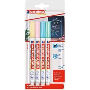 Edding 4085 Cam Kalemi Dörtlü Blister Pastel