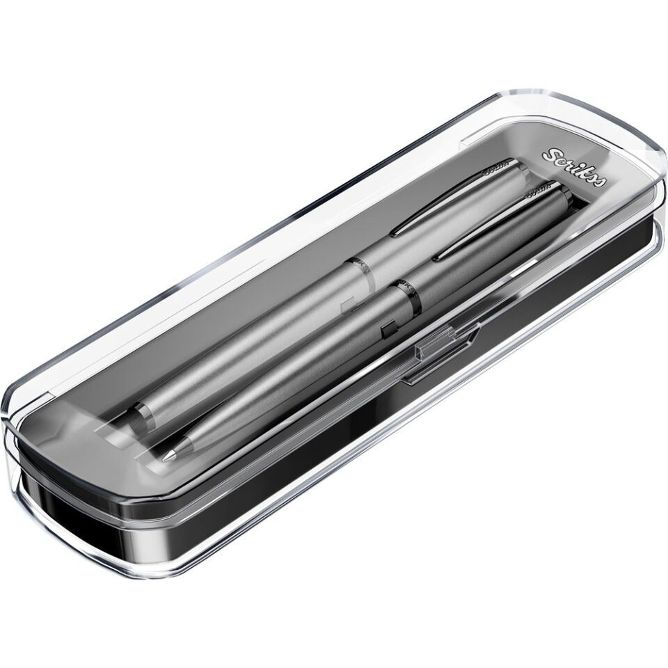 Scrikss 78Mg Dolmakalem Tükenmez Kalem Takım Mat Gri