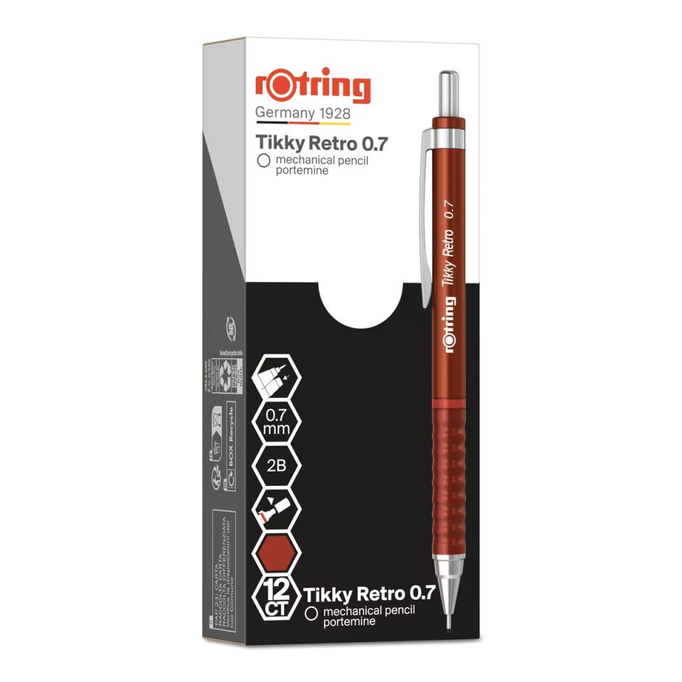Rotring Versatil Tikky Retro Metalik Kırmız 0.7 Mm