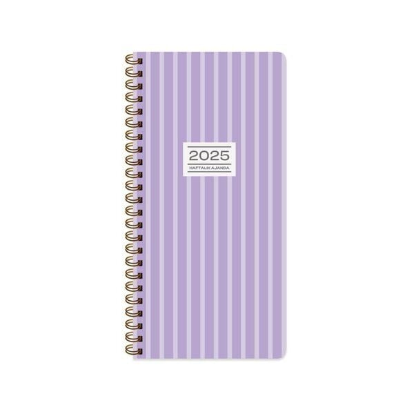 Keskin 2025 8x16 Haftalık Spiralli Cep Ajanda Çizgi