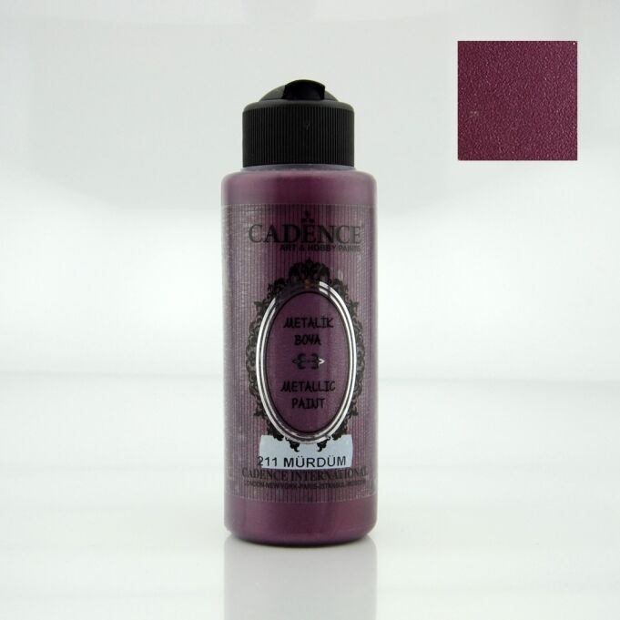 Cadence Metalik Sedefli Boya 211 Mürdüm 120 Ml