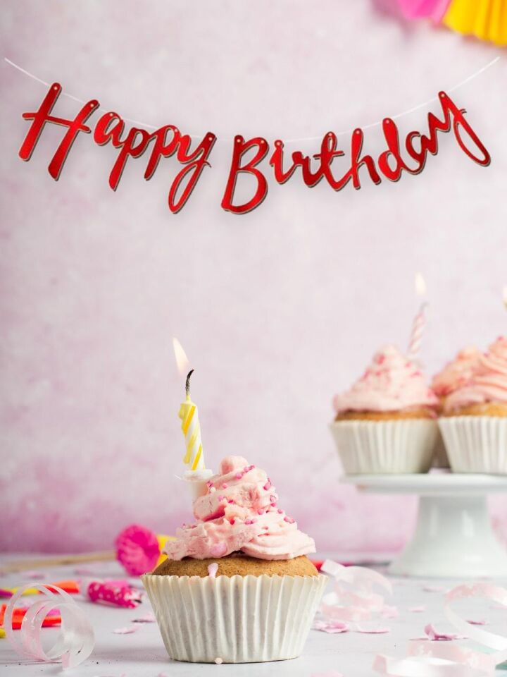 Astaş Happy Birthday Kaligrafi Banner Kırmızı