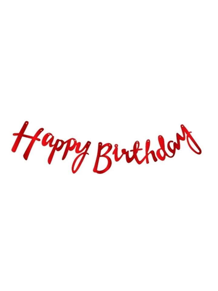 Astaş Happy Birthday Kaligrafi Banner Kırmızı