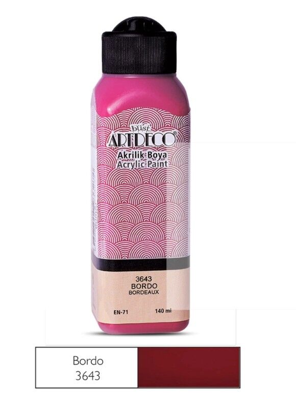 Artdeco Akrilik Boya 140 Ml Bordo 3643