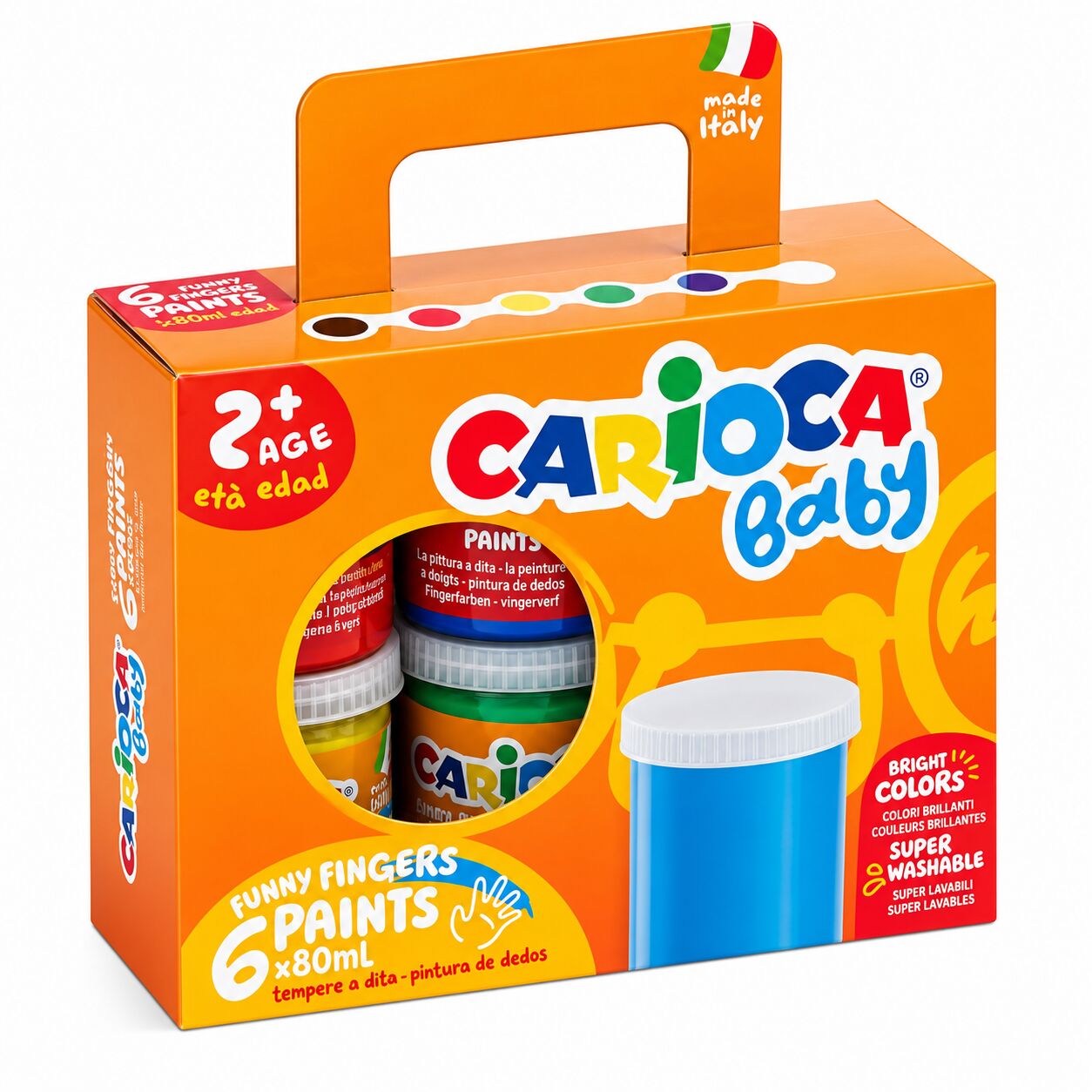 Carioca Bebek Parmak Boyası 6 Lı 6X80 Ml Süper Yıkanabilir