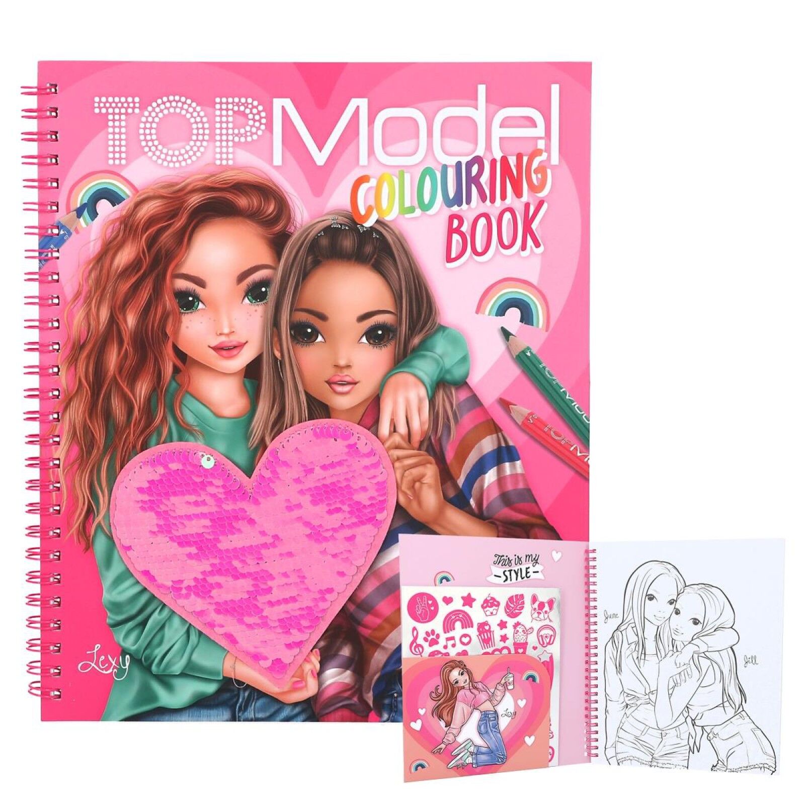 Top Model Colouring Book With Reversible Sequins