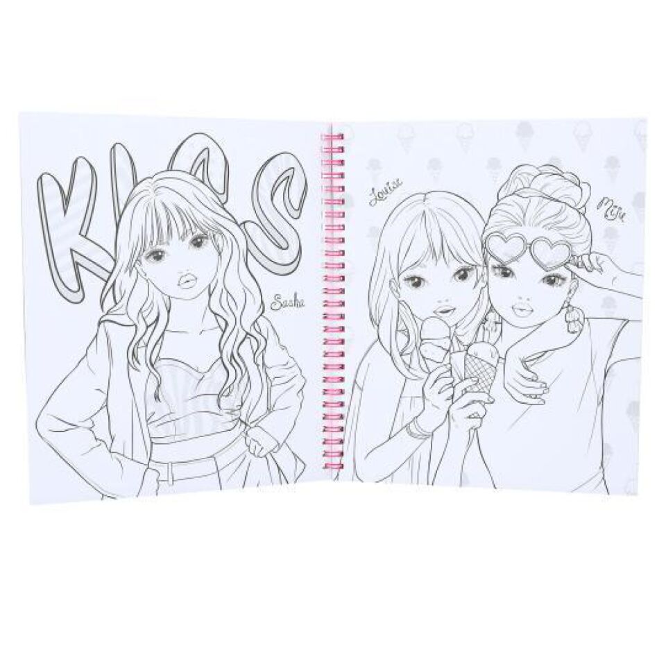 Top Model Colouring Book With Reversible Sequins