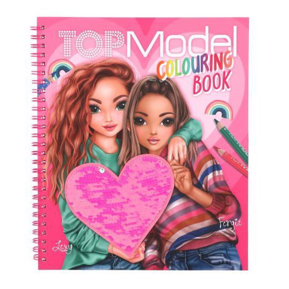 Top Model Colouring Book With Reversible Sequins