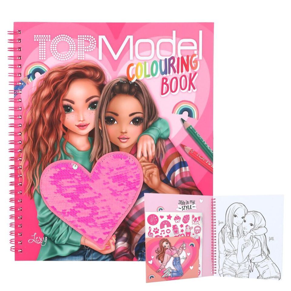 Top Model Colouring Book With Reversible Sequins