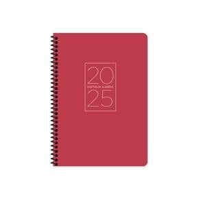 Keskin 2025-17x24 Spiralli Günlük Ajanda Kırmızı