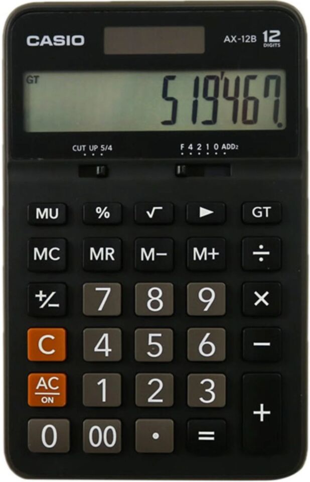 Casio Hesap Makinesi Masaüstü Ax-12B 12 Hane