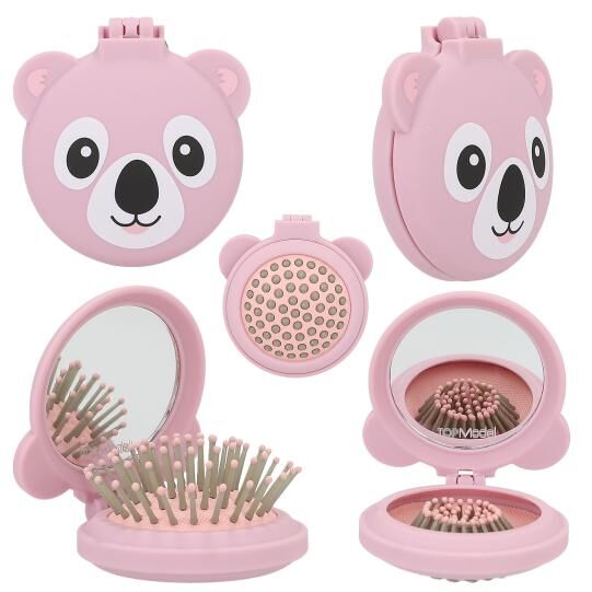 Top Model Folding Hairbrush With Mirror