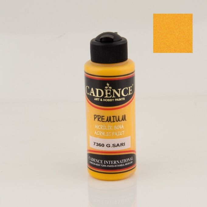 Cadence Premium Akrilik Boya 7360 G. Sarı 120 Ml