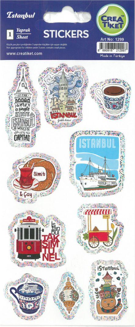 Crea Etiket İstanbul Sticker Yaldızlı