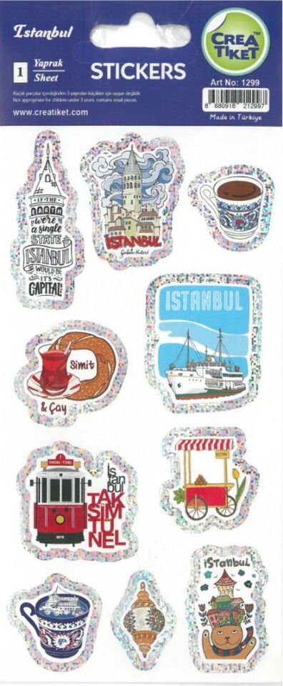 Crea Etiket İstanbul Sticker Yaldızlı