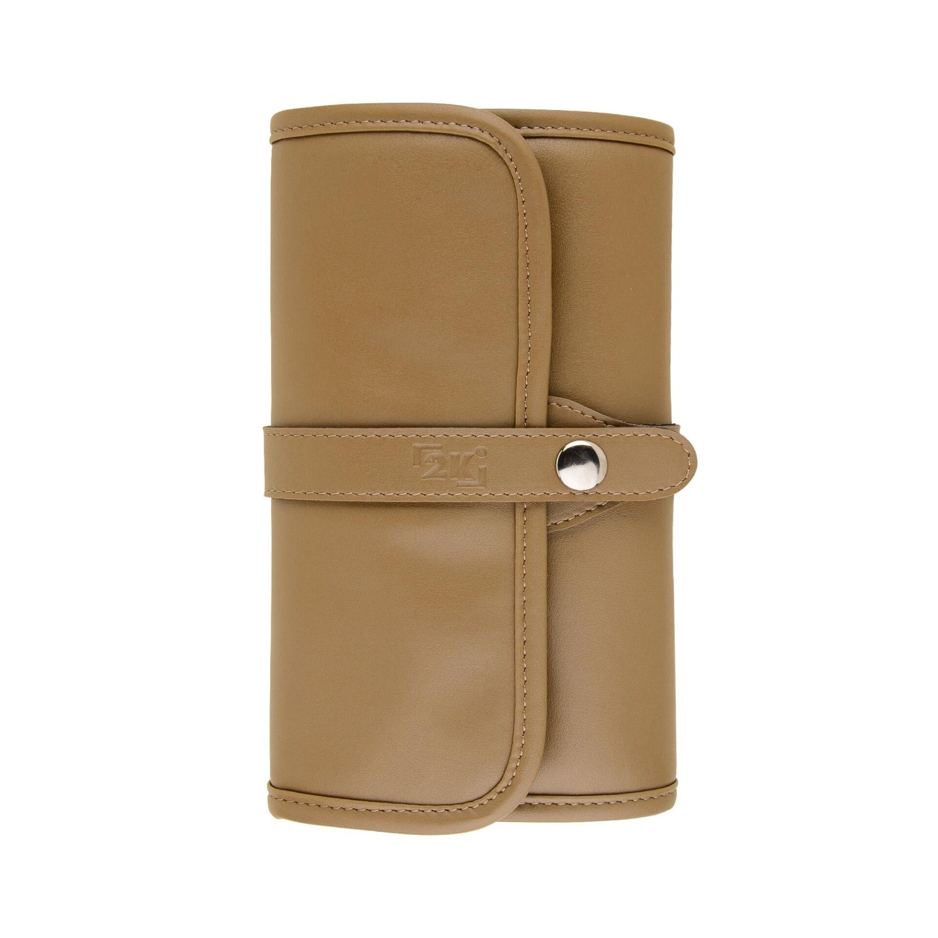 2k Rulo Kalemlik Sanatsal Kalemlik Dereceli Kalem Teknik Çizim Çantası Vegan 24'Lü Çıtçıtlı Açık 21x58 Cm Vizon