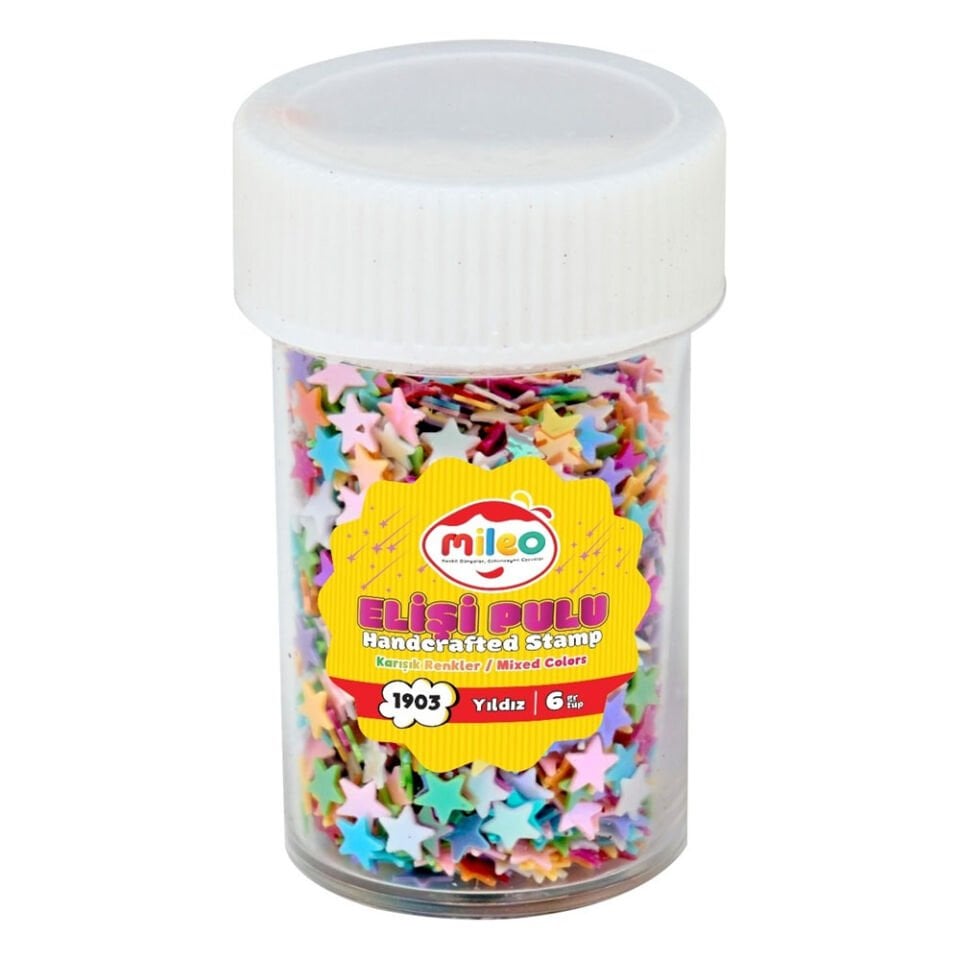 Mas Elişi Pulu Karışık Renkli 6 Gr Yıldız