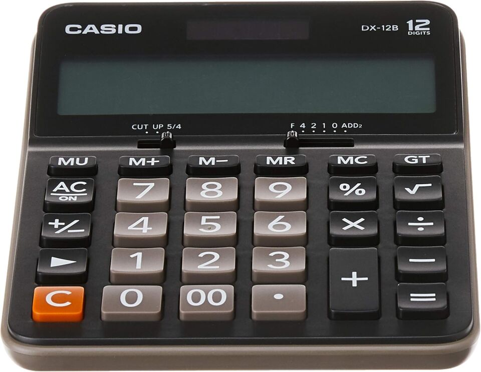 Casio Hesap Makinesi Masaüstü Dx-12B-Bk 12 Hane