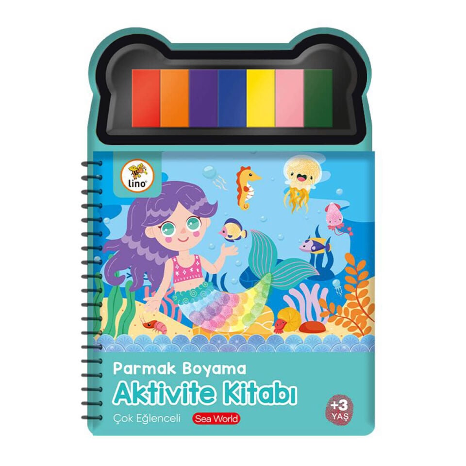 Lino Parmak Boyama Aktivite Kitabı Mermaid
