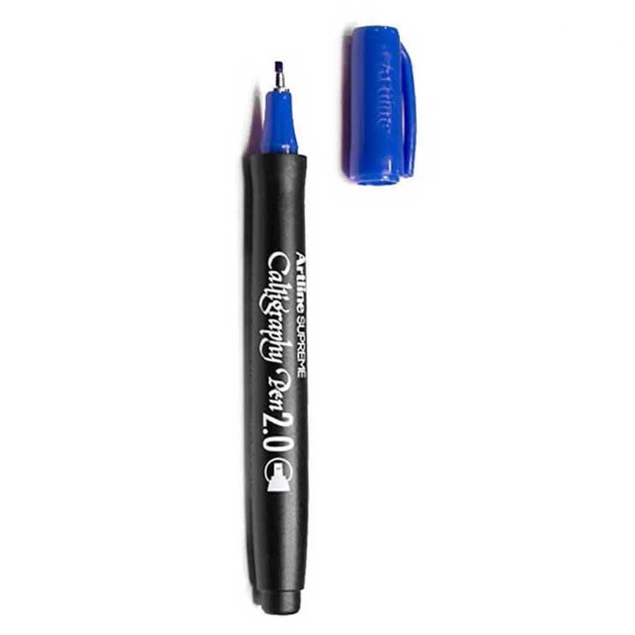 Artline Supreme Calligraphy Pen 2.0 Kaligrafi Kalemi Uç:2,0mm Mavi