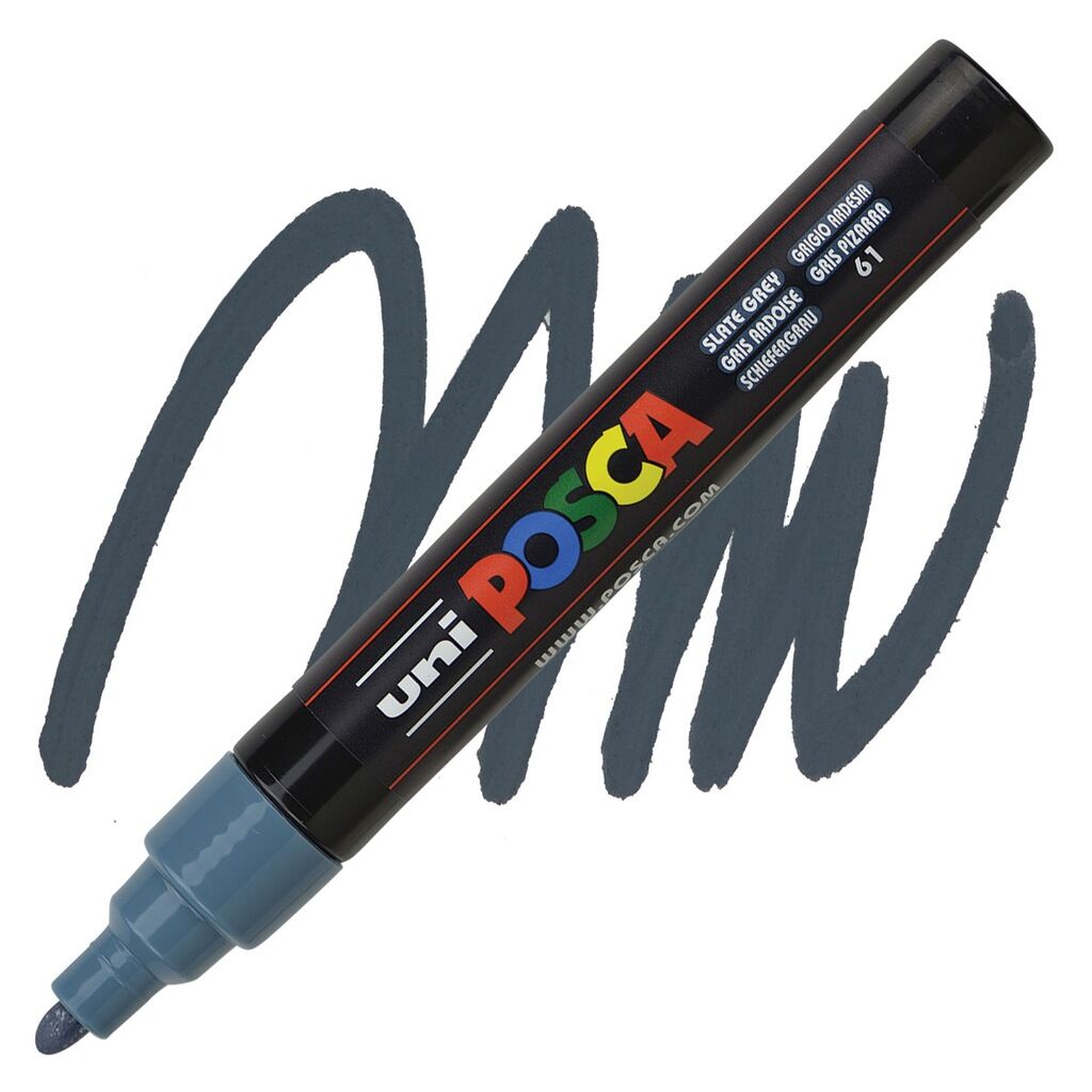 Uni Posca 1.8-2.5 Su Bazlı Poster Markörü Kurşun Gri