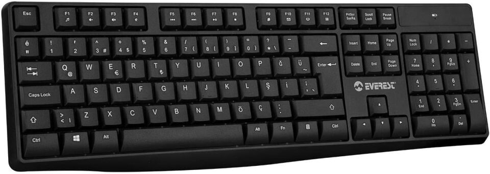 Everest KM-7500 Siyah Kablosuz Q Multimedia Klavye+ Mouse Set