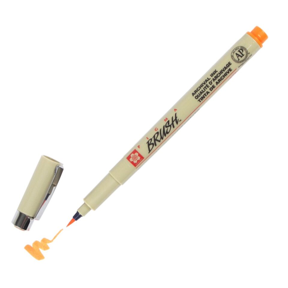 Sakura Pigma Brush 5 Orange