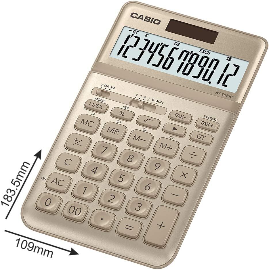 Casio Hesap Makinesi Masaüstü Jw-200Sc-Gd 12 Hane