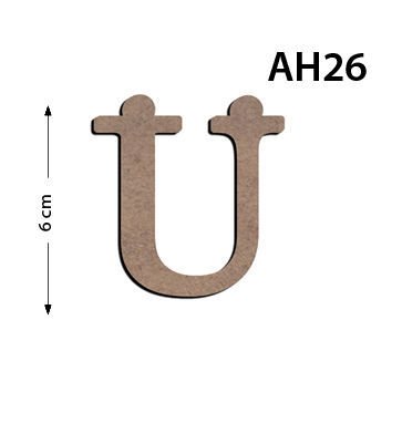 Okutan Ahşap 6 Cm Ü Harfi