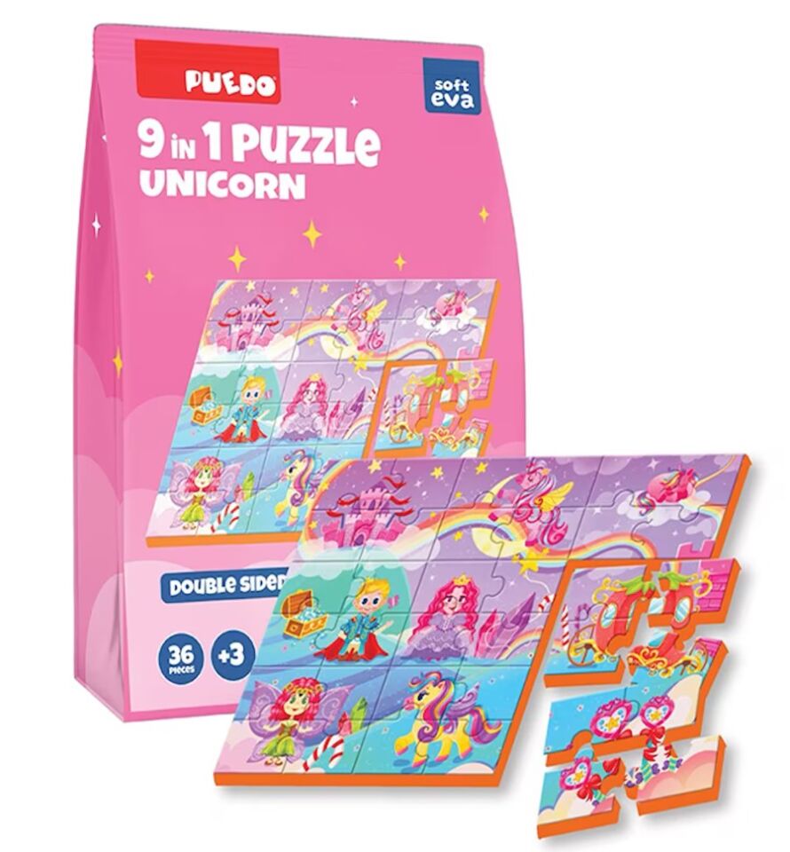 Puedo 36 PArça 9'' Çift Taraflı Puzzle My City