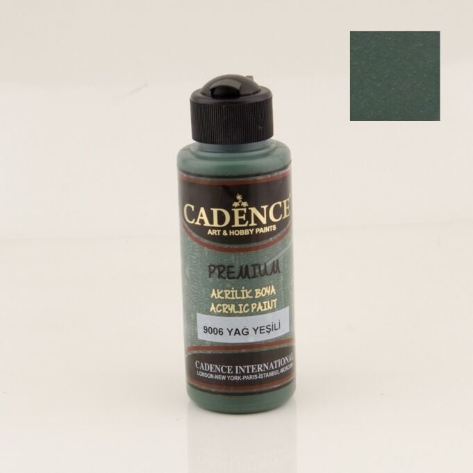 Cadence Premium Akrilik Boya 9006 Yağ Yeşili 120 Ml