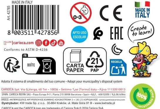 Carioca Fosforlu Yıkanabilir Keçeli Boya Kalemi 8 Li