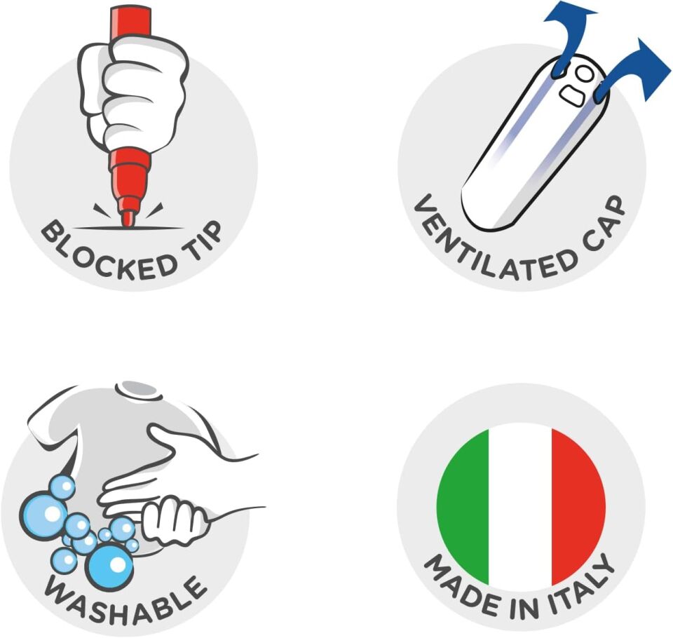 Carioca Fosforlu Yıkanabilir Keçeli Boya Kalemi 8 Li