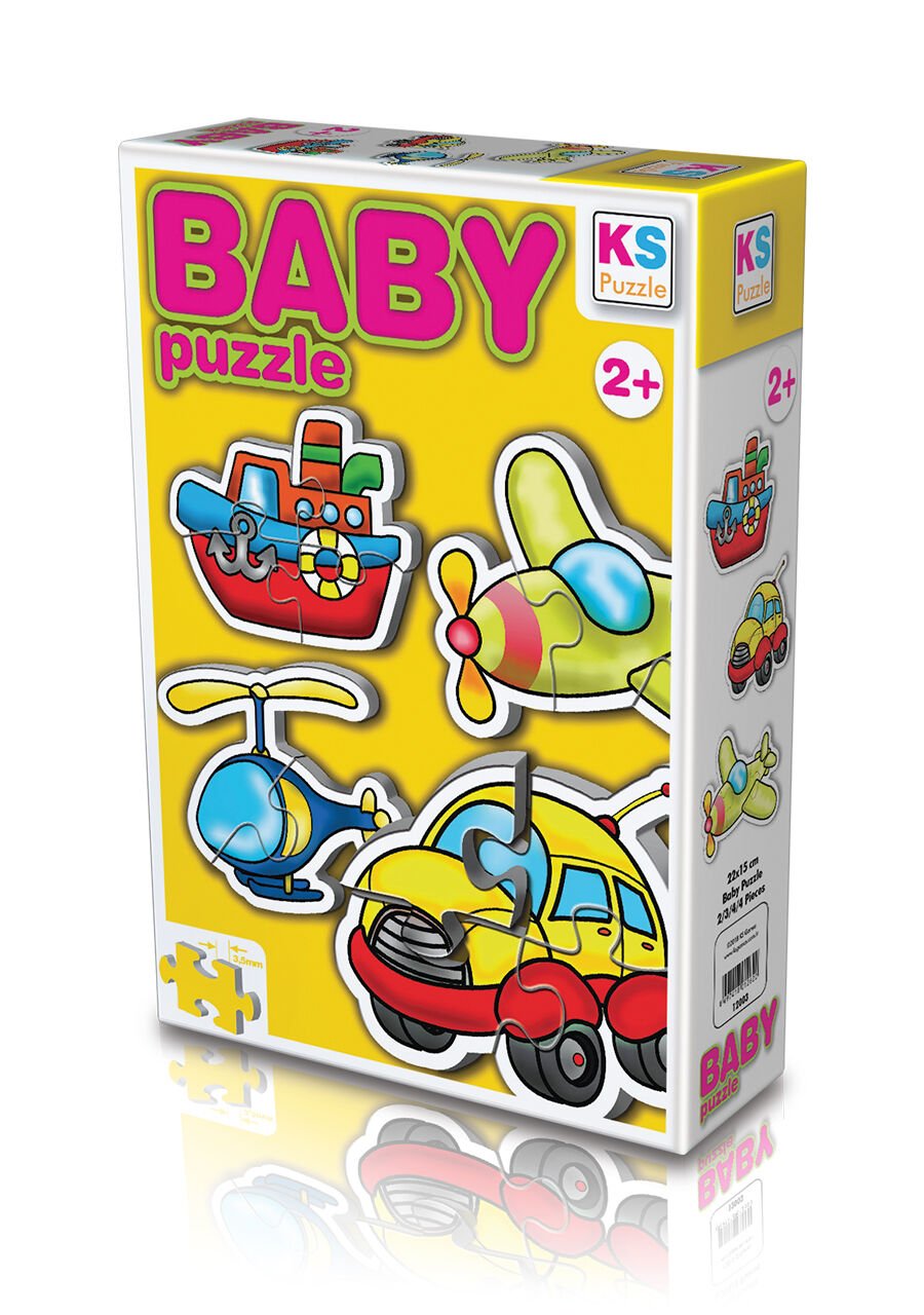 Ks Games 4in1 Puzzle 2/3/4/4 Ulaşım / Transportation