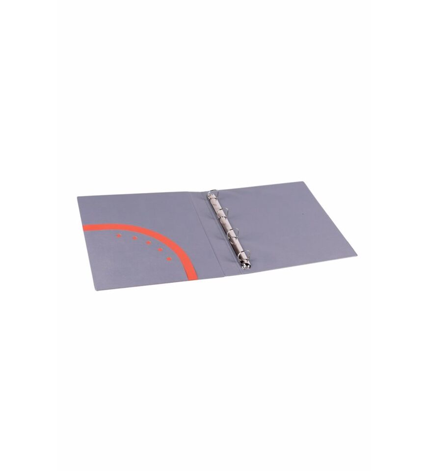 2K Evrak Sunum Klasörü A4 Pvc 3 Cm 4 Halkalı 200 Yaprak 2998 Gri 27x32 Cm