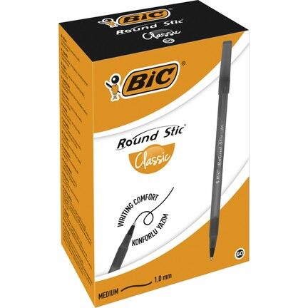 Bic Round Stic Tükenmez 60'Lı Kutu Siyah
