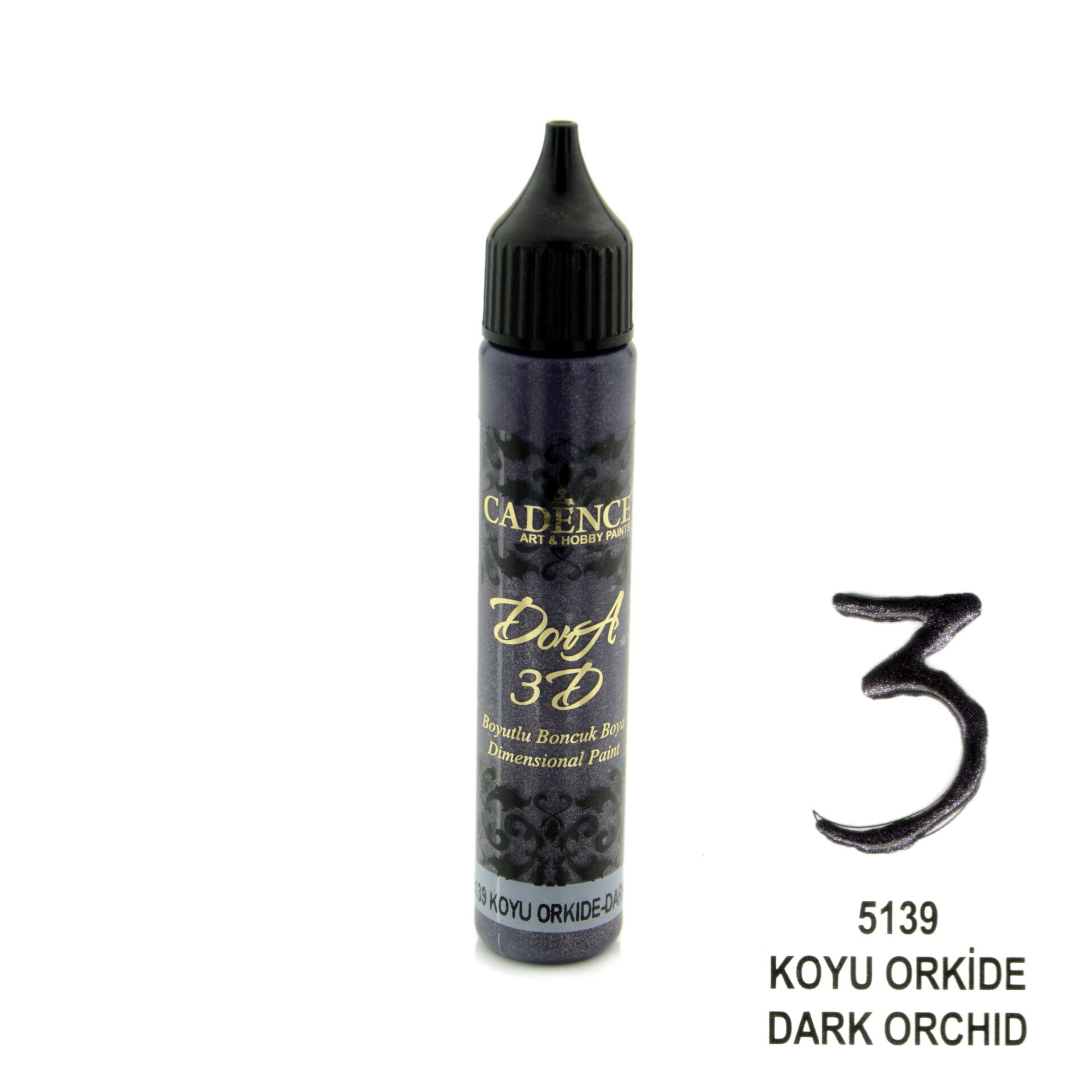 Cadence 3D Dora Boncuk Boya 5139 Koyu Orkide 25 Ml