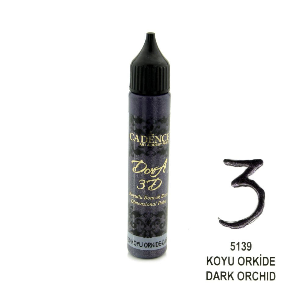 Cadence 3D Dora Boncuk Boya 5139 Koyu Orkide 25 Ml