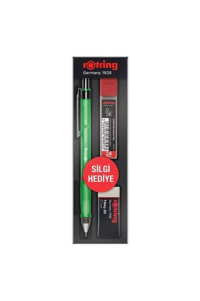 Rotring Visuclick Min Silgi 3 Lü Okul Seti- 0.7 Mm Yeşil