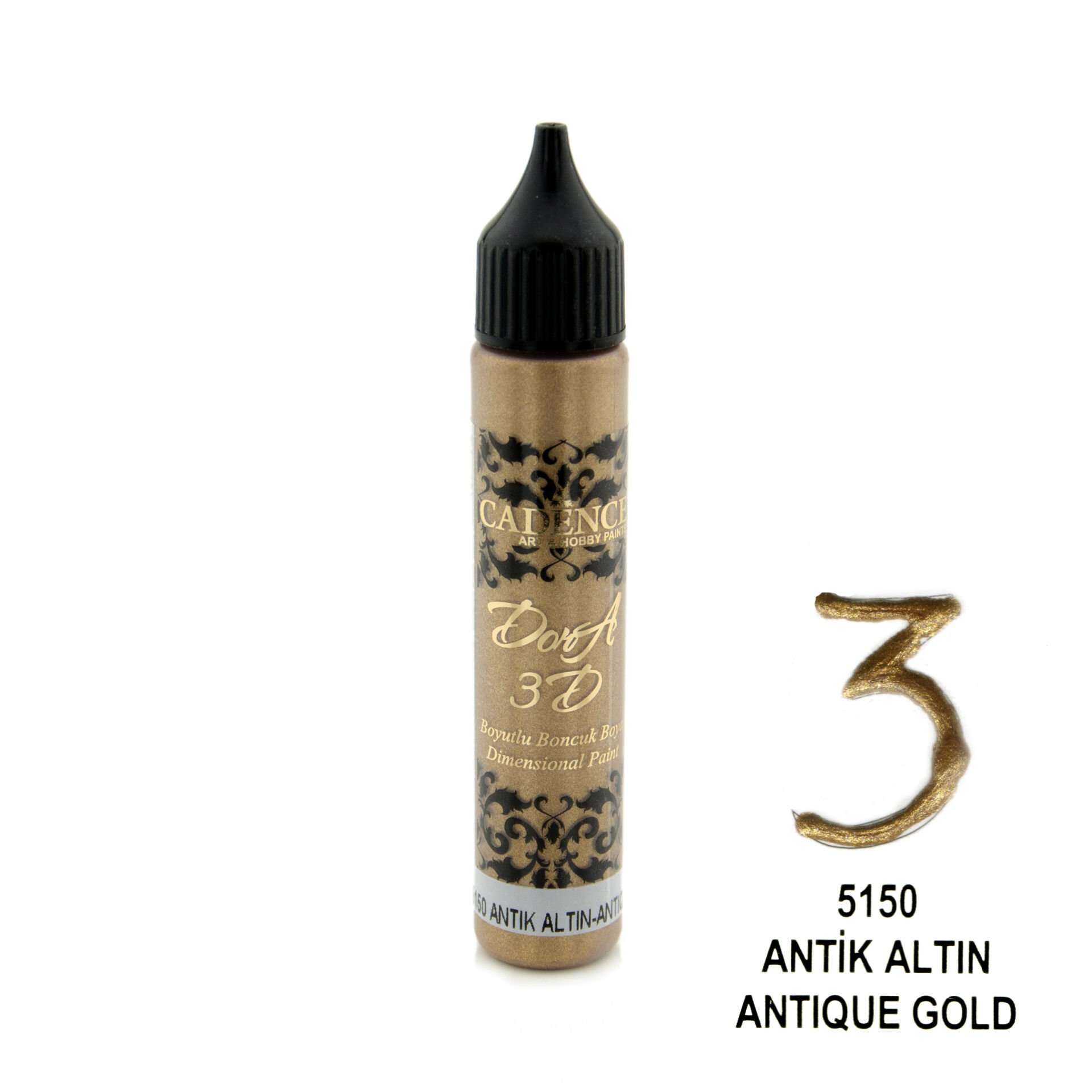 Cadence 3D Dora Boncuk Boya 5150 Antik Altın 25 Ml