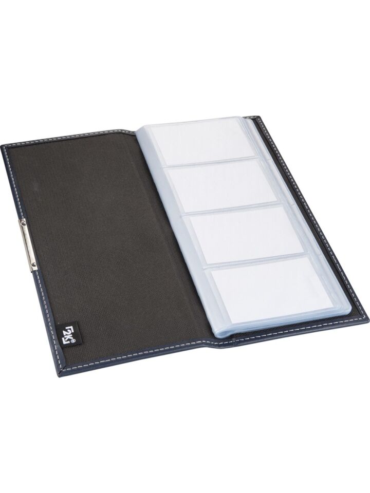 2K Kartvizit Albümü 4 Sıralı 192 Kartlık 500-3 Lacivert 12,5x26,5 Cm