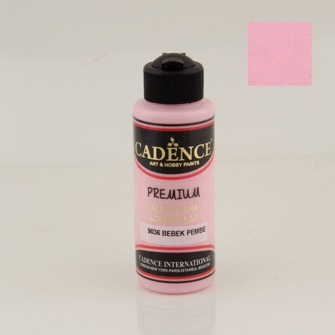 Cadence Premium Akrilik Boya 9036 Bebe Pembe 120 Ml
