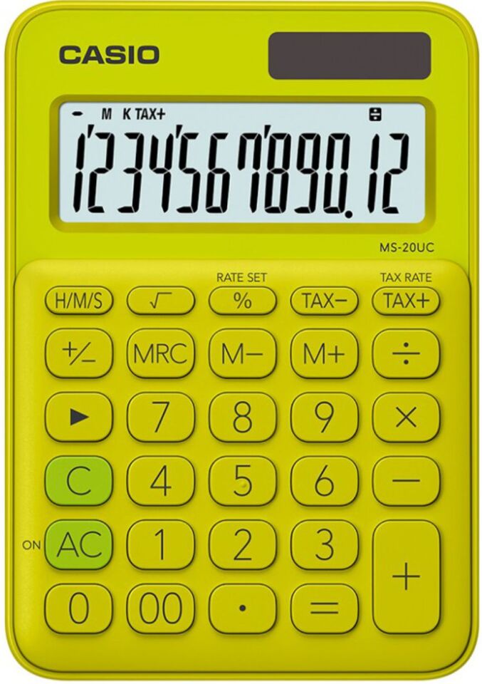 Casio Hesap Makinesi Masaüstü Ms-20Uc-Yg 12 Hane
