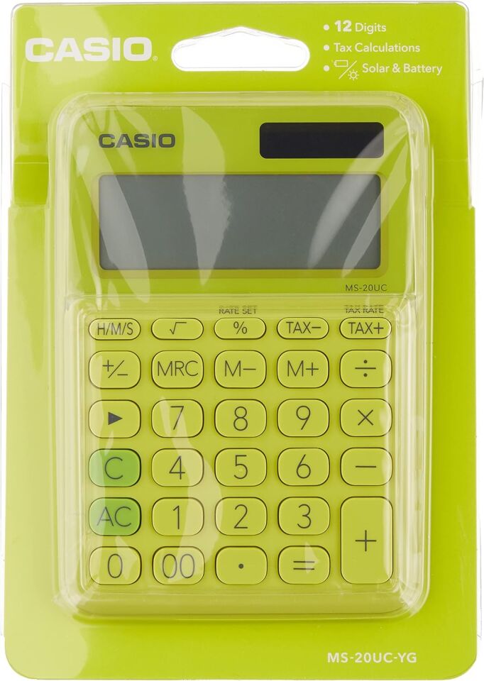 Casio Hesap Makinesi Masaüstü Ms-20Uc-Yg 12 Hane