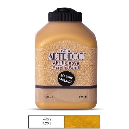 Artdeco Metalik Akrilik Boya 500 Ml Altın 3721
