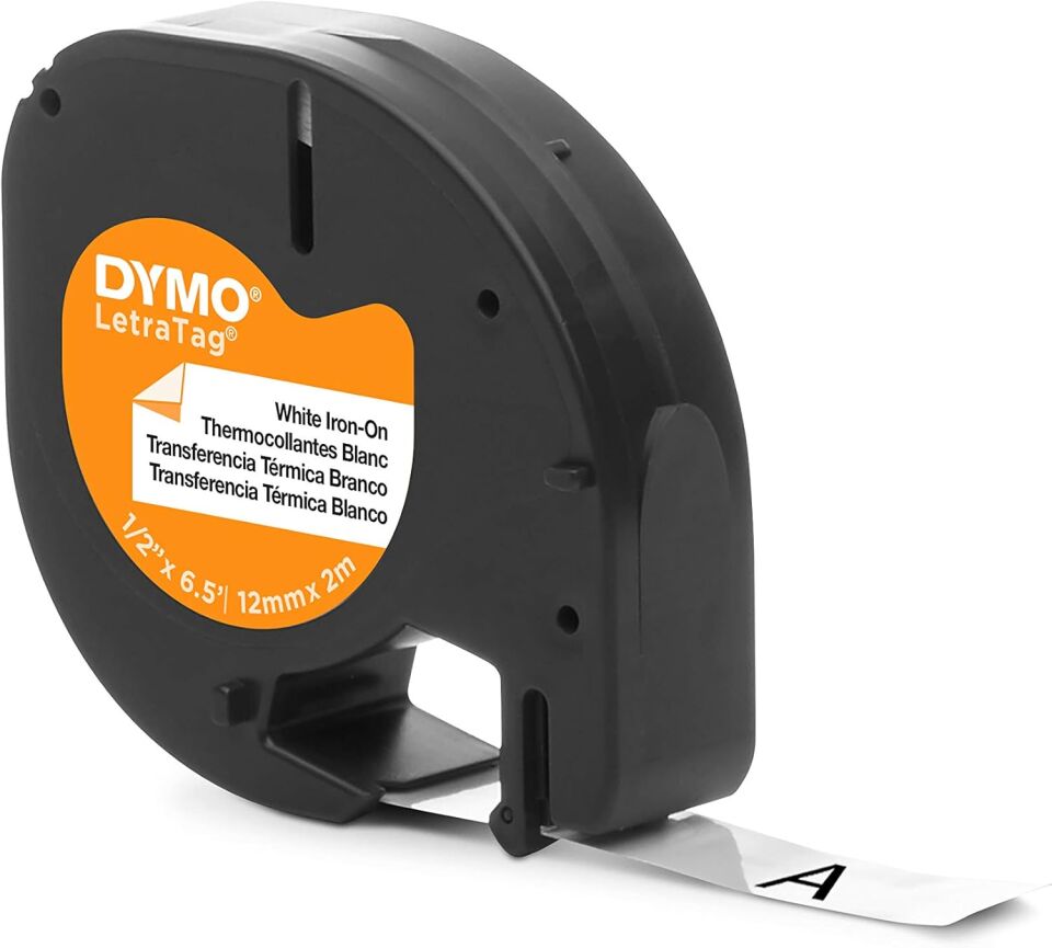 Dymo Letra Tag Ütü Transfer Şerit 12mm x 2 mt Beyaz